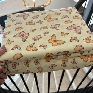 Brand new queen sheet set with butterflies